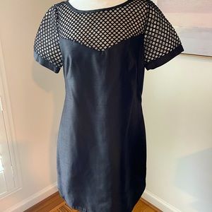 Vince Camuto size 8 black dress 100% polyester but appears as silk worn once